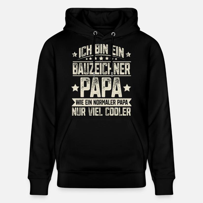 Dessinateur Papa - Sweat à capuche bio CRUISER Stanley/Stella Unisexe - noir