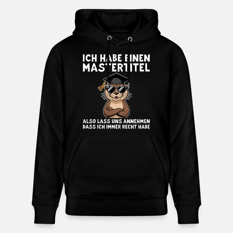 Master - Funny Otter Master - Sweat à capuche bio CRUISER Stanley/Stella Unisexe - noir