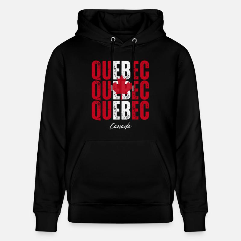 Québec Canada, j’adore le Québec - Sweat à capuche bio CRUISER Stanley/Stella Unisexe - noir