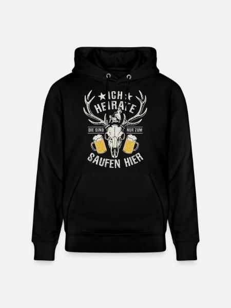 I'm getting married - JGA Team Bräutigam - Stanley/Stella CRUISER Unisex Organic Hoodie - black