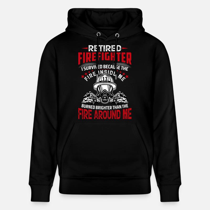 Pompier - Sweat à capuche bio CRUISER Stanley/Stella Unisexe - noir