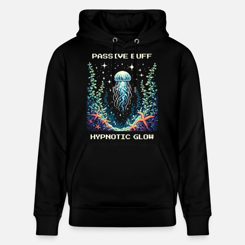 Passive Stärkung : Hypnotischer Glow | Quallen - Sweat à capuche bio CRUISER Stanley/Stella Unisexe - noir