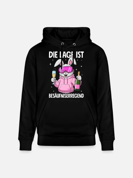 The situation is drunkenness - Stanley/Stella CRUISER Unisex Organic Hoodie - black