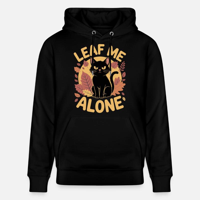 Chat Automne Drôle Laissez-moi tranquille - Sweat à capuche bio CRUISER Stanley/Stella Unisexe - noir