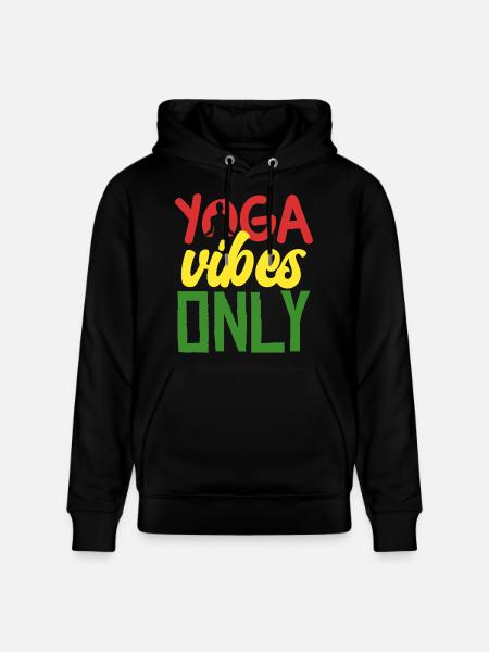 Nur Yoga Vibes Shirt - Stanley/Stella Unisex Bio-Hoodie CRUISER - Schwarz