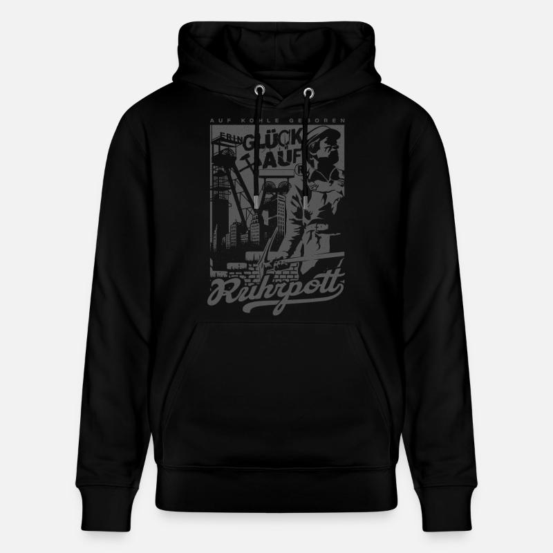 Mining Happiness sur Retro Print - Sweat à capuche bio CRUISER Stanley/Stella Unisexe - noir