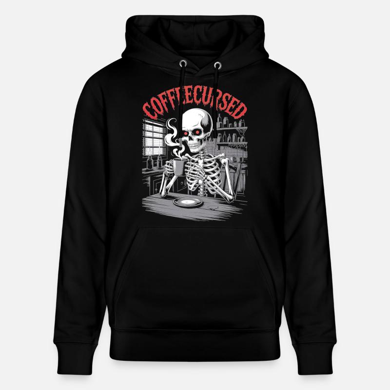 Café Maudit Squelette Infusion Spooky Halloween - Sweat à capuche bio CRUISER Stanley/Stella Unisexe - noir