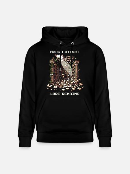 NPCs gone, lore stays | Post-apocalyptic - Stanley/Stella CRUISER Unisex Organic Hoodie - black