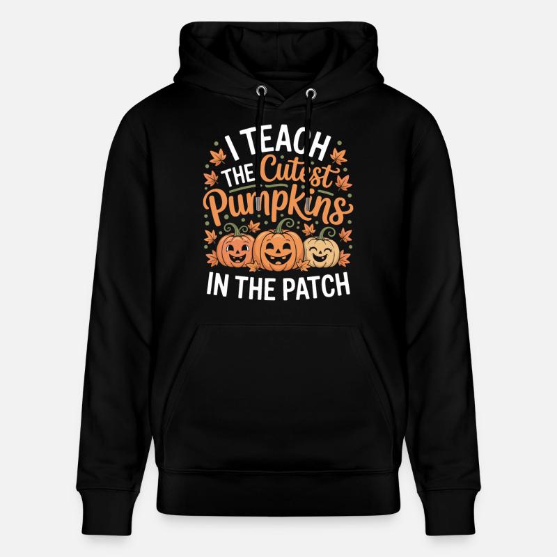 Citrouilles sucrées en automne enseignant - Sweat à capuche bio CRUISER Stanley/Stella Unisexe - noir