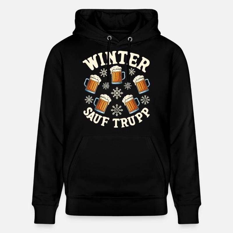 Escouade d’alcool d’hiver - Sweat à capuche bio CRUISER Stanley/Stella Unisexe - noir