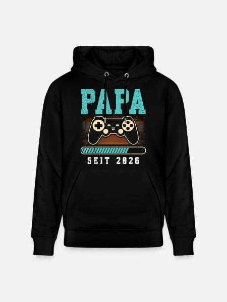 Father-to-be DAD SINCE 2026 Funny - Stanley/Stella CRUISER Unisex Organic Hoodie - black