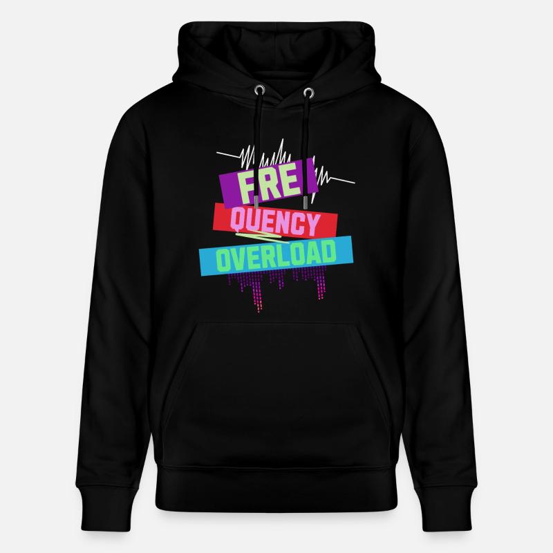 Frequency Overload Rave EDM - Stanley/Stella CRUISER Unisex Organic Hoodie - black