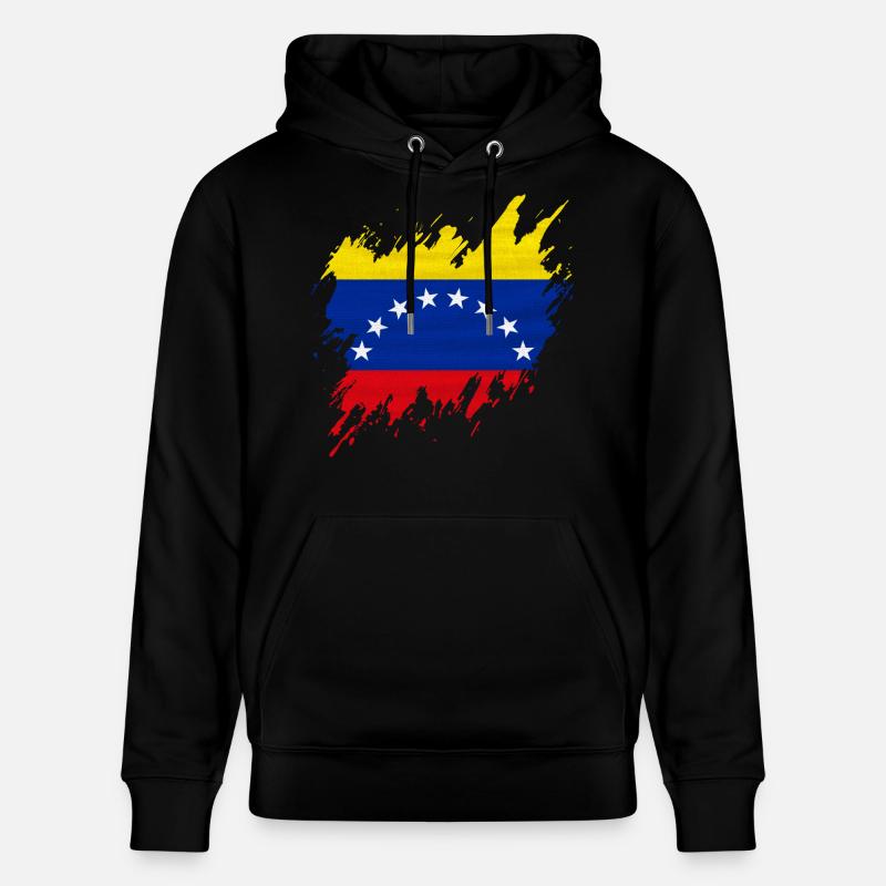 Drapeau du Venezuela, style déchiré - Sweat à capuche bio CRUISER Stanley/Stella Unisexe - noir