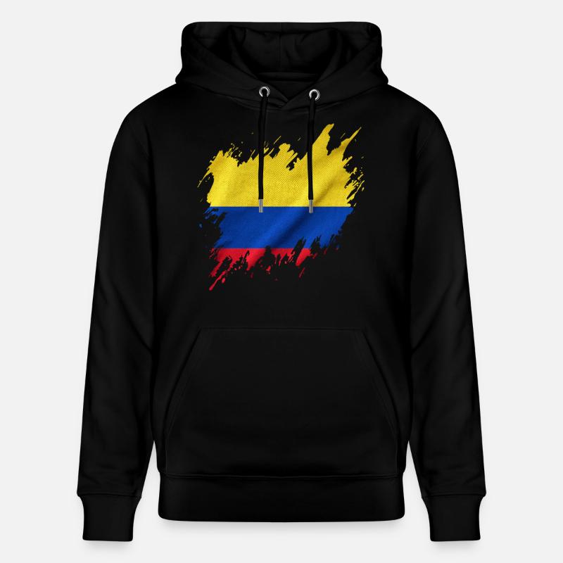Drapeau de la Colombie, style déchiré - Sweat à capuche bio CRUISER Stanley/Stella Unisexe - noir
