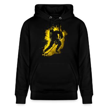 Eishockey Eishockeyspieler Mann - Stanley/Stella CRUISER Unisex Organic Hoodie - black - Front - Alina (178cm) & Michal (187cm)