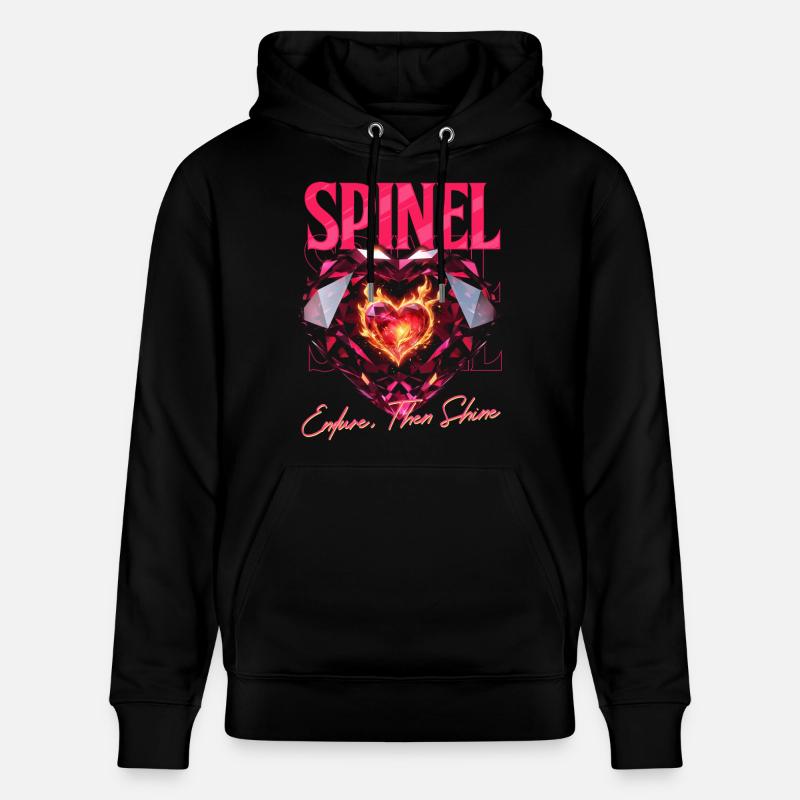 Pierre de naissance Spinelle d’août - Sweat à capuche bio CRUISER Stanley/Stella Unisexe - noir