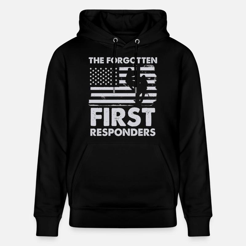Drapeau oublié des premiers intervenants - Sweat à capuche bio CRUISER Stanley/Stella Unisexe - noir