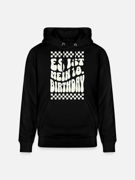 It's My 18th Birthday Retro Design - Stanley/Stella CRUISER Unisex Organic Hoodie - black