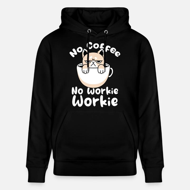 Motif de café Catty - Sweat à capuche bio CRUISER Stanley/Stella Unisexe - noir