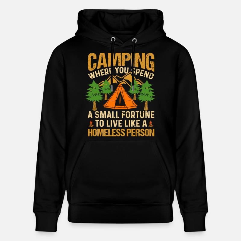Camping - Sweat à capuche bio CRUISER Stanley/Stella Unisexe - noir
