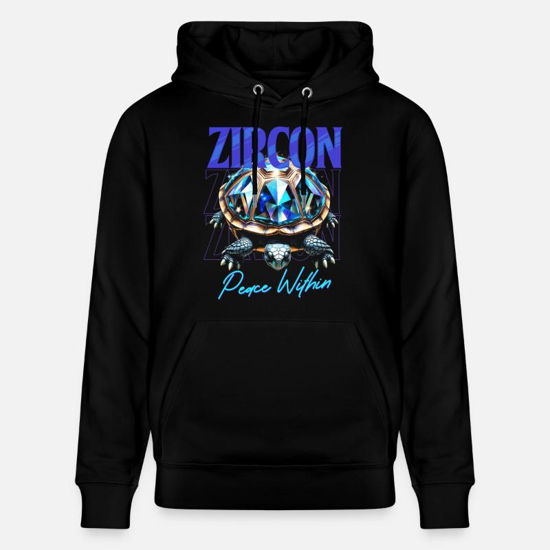 Pierre de naissance Zircon Décembre - Sweat à capuche bio CRUISER Stanley/Stella Unisexe - noir