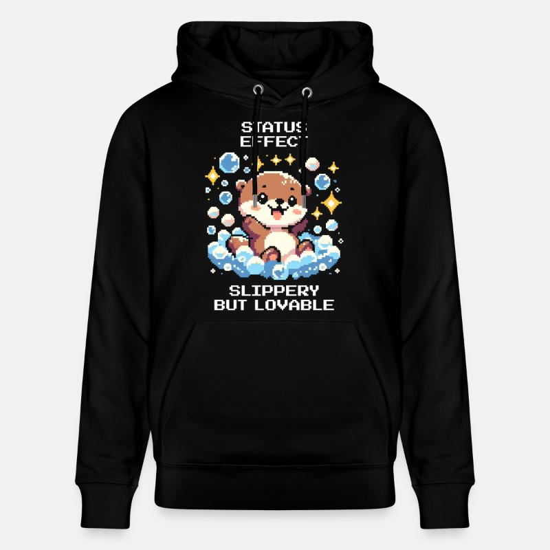 Statuseffekt: glitschig, aber liebenswert | Otter - Stanley/Stella Unisex Bio-Hoodie CRUISER  - Schwarz