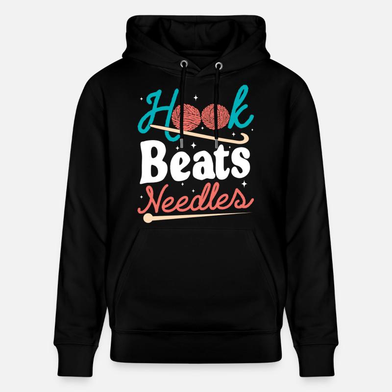Hook Beats Needles Häkelhäkelgarn - Stanley/Stella Unisex Bio-Hoodie CRUISER  - Schwarz