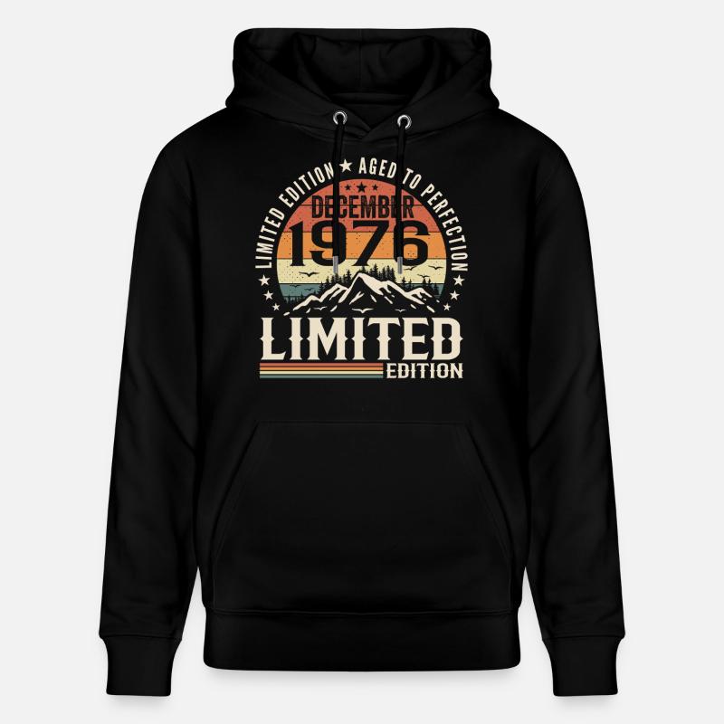 Dezember 1976 - Stanley/Stella Unisex Bio-Hoodie CRUISER  - Schwarz