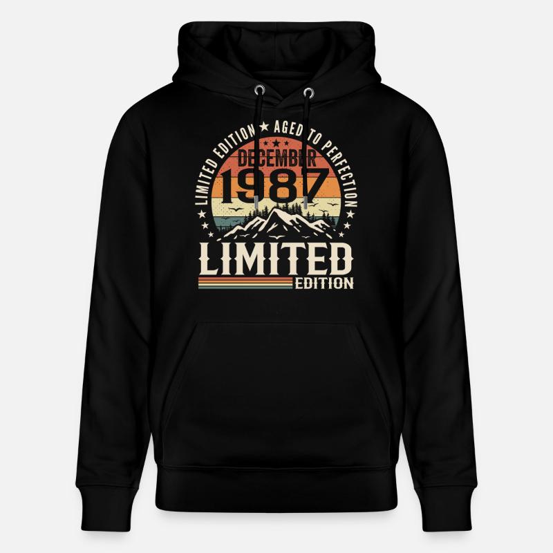 Décembre 1987 - Sweat à capuche bio CRUISER Stanley/Stella Unisexe - noir