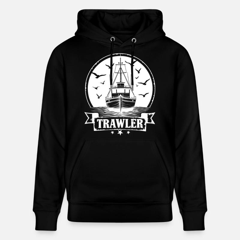 Chalutier de pêche Ahoy Maritim - Sweat à capuche bio CRUISER Stanley/Stella Unisexe - noir