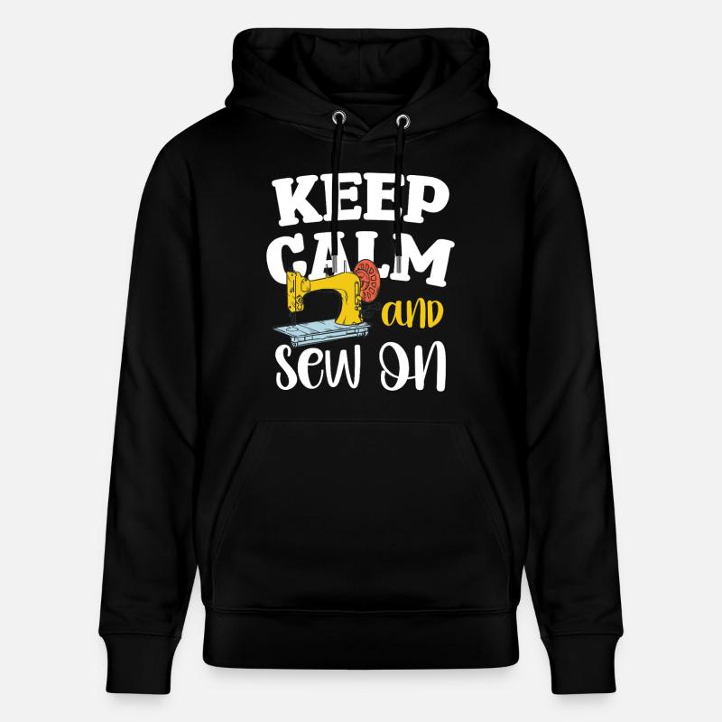 Keep Calm and Sew On - Stanley/Stella Unisex Bio-Hoodie CRUISER  - Schwarz