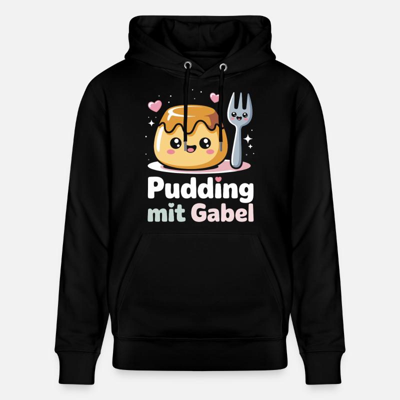 Pudding Mit Gabel - Stanley/Stella Unisex Bio-Hoodie CRUISER  - Schwarz