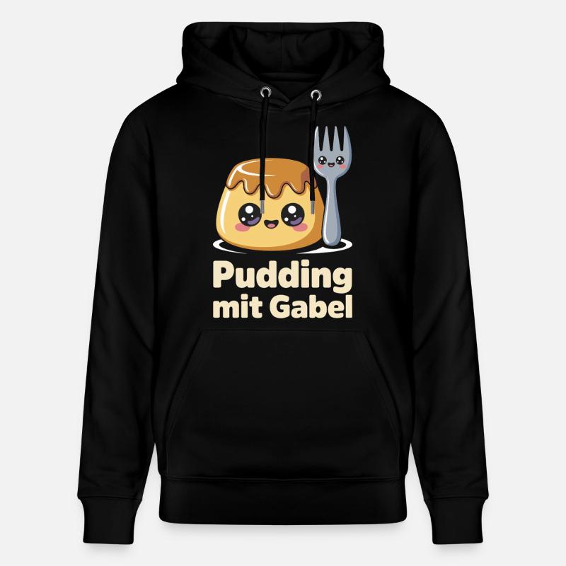 Pudding Mit Gabel - Stanley/Stella Unisex Bio-Hoodie CRUISER  - Schwarz