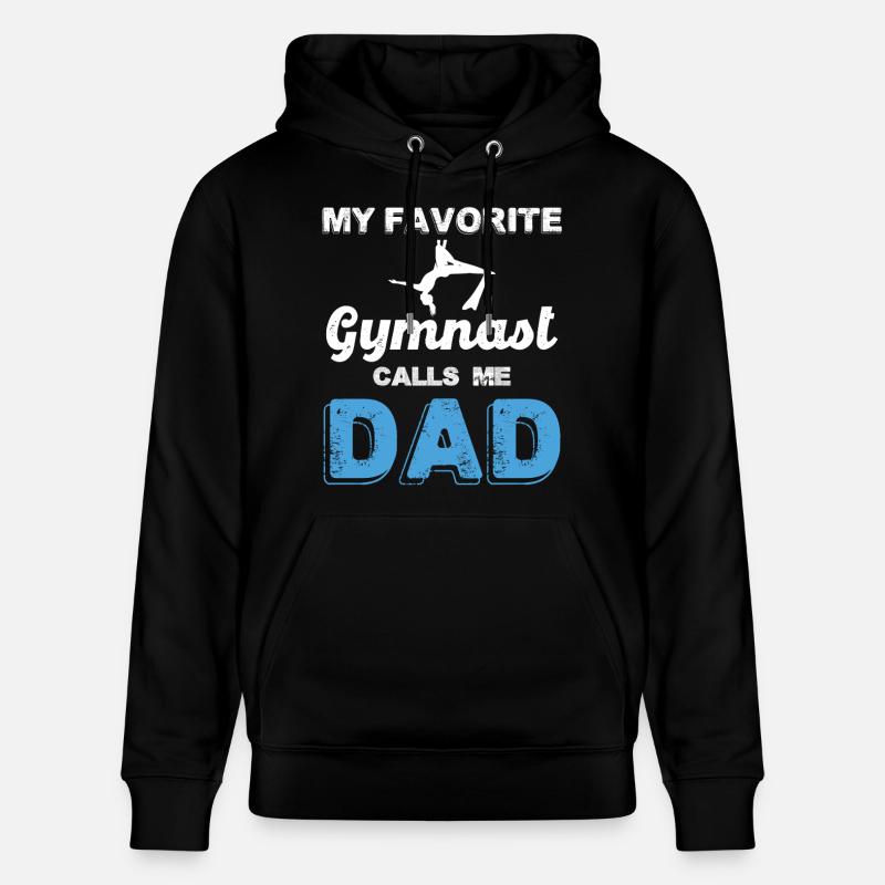 Mon gymnaste préféré m’appelle papa - Sweat à capuche bio CRUISER Stanley/Stella Unisexe - noir