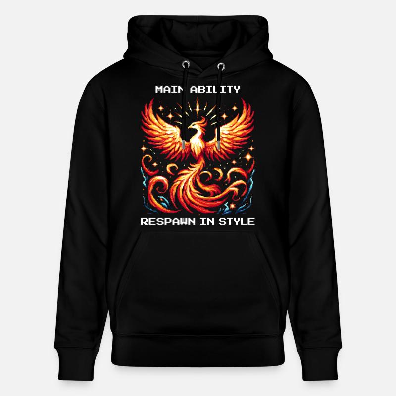 Hauptfähigkeit: Respawn mit Stil | Phönix - Stanley/Stella Unisex Bio-Hoodie CRUISER  - Schwarz