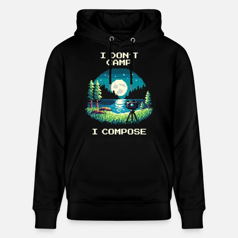 I don't camp, I compose | Composition - Stanley/Stella CRUISER Unisex Organic Hoodie - black