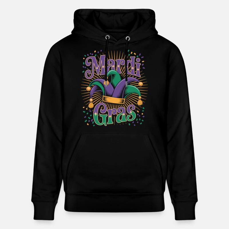 Carnaval Mardi Gras Confettis - Sweat à capuche bio CRUISER Stanley/Stella Unisexe - noir