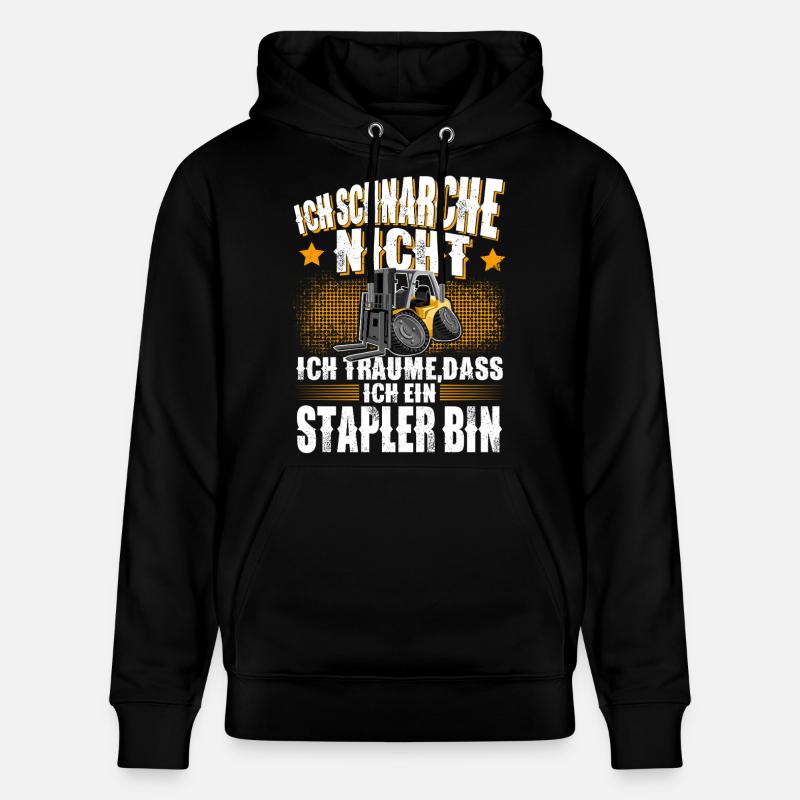 Gerbeur pour chariot élévateur - Sweat à capuche bio CRUISER Stanley/Stella Unisexe - noir