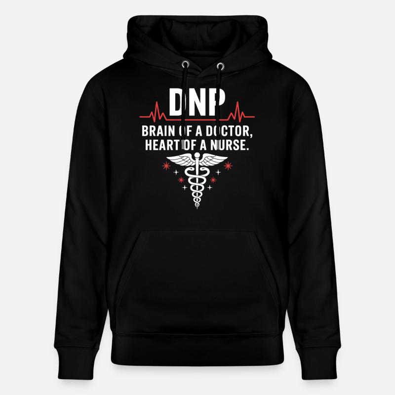 DNP Soignant Cerveau Cœur - Sweat à capuche bio CRUISER Stanley/Stella Unisexe - noir