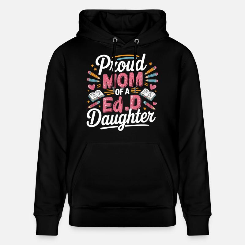 Fière maman d’une fille EdD - Sweat à capuche bio CRUISER Stanley/Stella Unisexe - noir