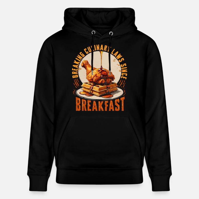 Hähnchen Mit Waffeln Breaking Culinary Laws - Stanley/Stella Unisex Bio-Hoodie CRUISER  - Schwarz