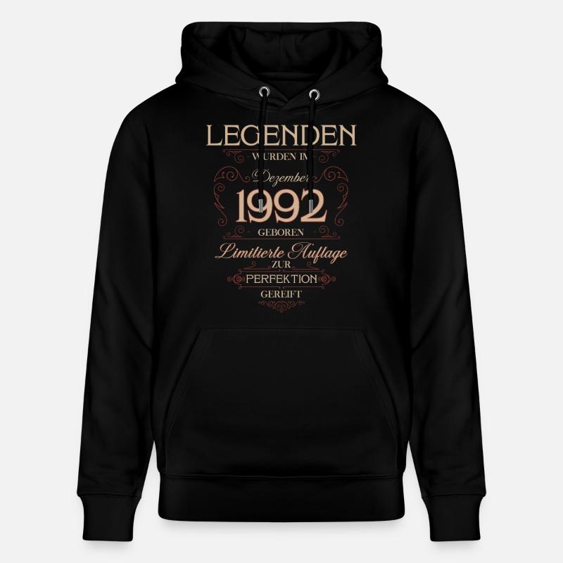 33e anniversaire Légende Décembre 1992 - Sweat à capuche bio CRUISER Stanley/Stella Unisexe - noir