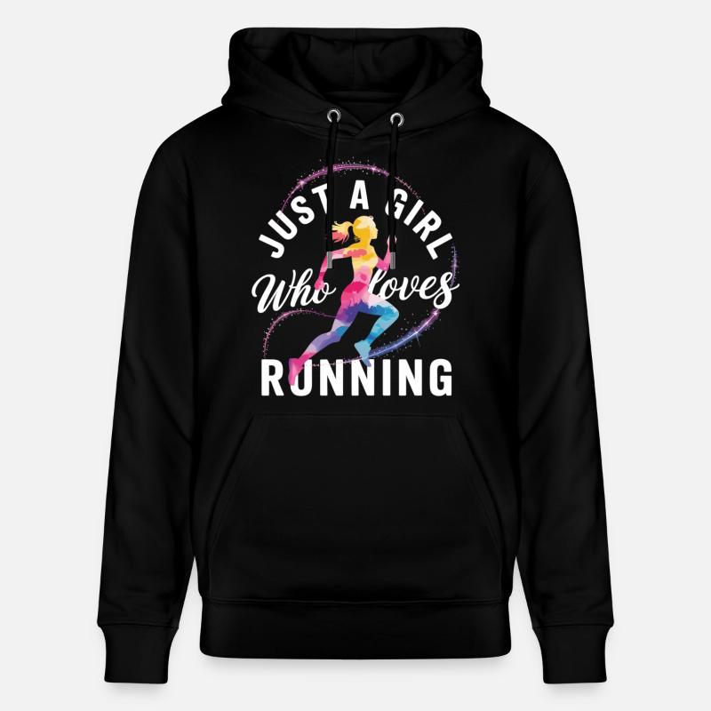 Fille aime courir Jogging Shirt - Sweat à capuche bio CRUISER Stanley/Stella Unisexe - noir