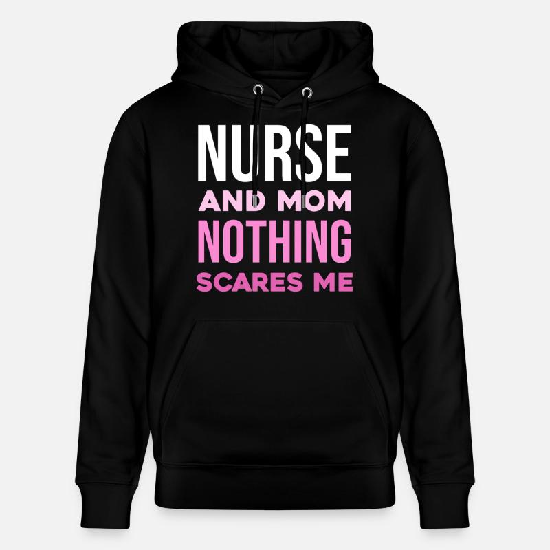 Krankenschwester und Mutter: Unerschrocken - Stanley/Stella Unisex Bio-Hoodie CRUISER  - Schwarz