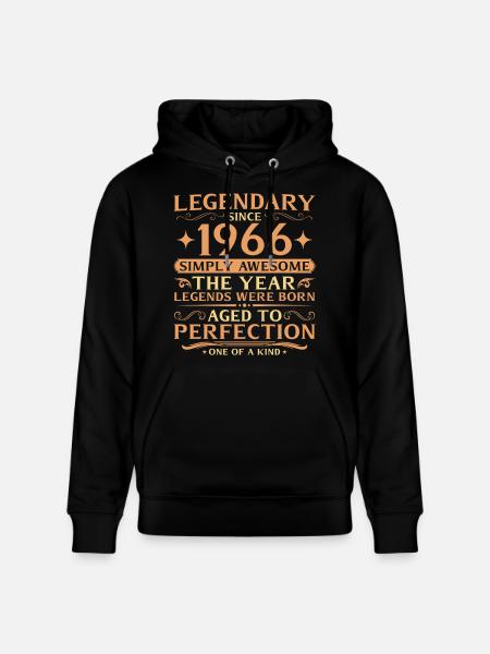 60e anniversaire de Legends 1966 - Sweat à capuche bio CRUISER Stanley/Stella Unisexe - noir