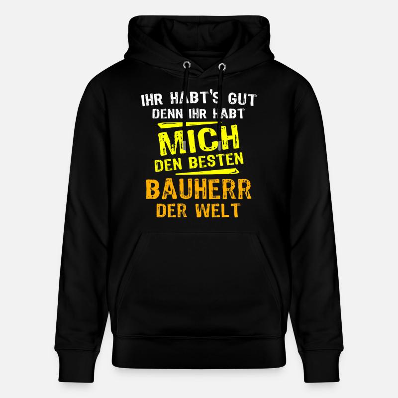 Cadeau de constructeur - Sweat à capuche bio CRUISER Stanley/Stella Unisexe - noir