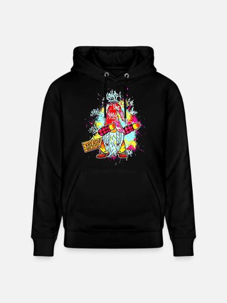 CREATIVE GNOME Dab Graffiti Artist XMas - Stanley/Stella CRUISER Unisex Organic Hoodie - black