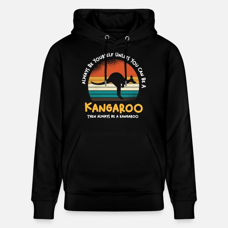 Kangaroo Retro Sunset - Sweat à capuche bio CRUISER Stanley/Stella Unisexe - noir