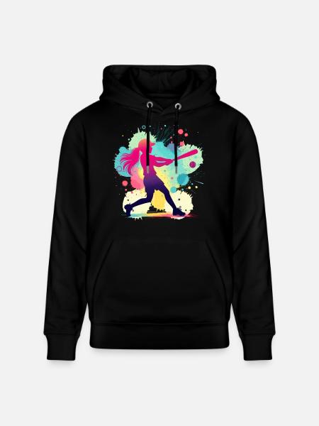 Softballer, Softball, Softball player - Stanley/Stella CRUISER Unisex Organic Hoodie - black