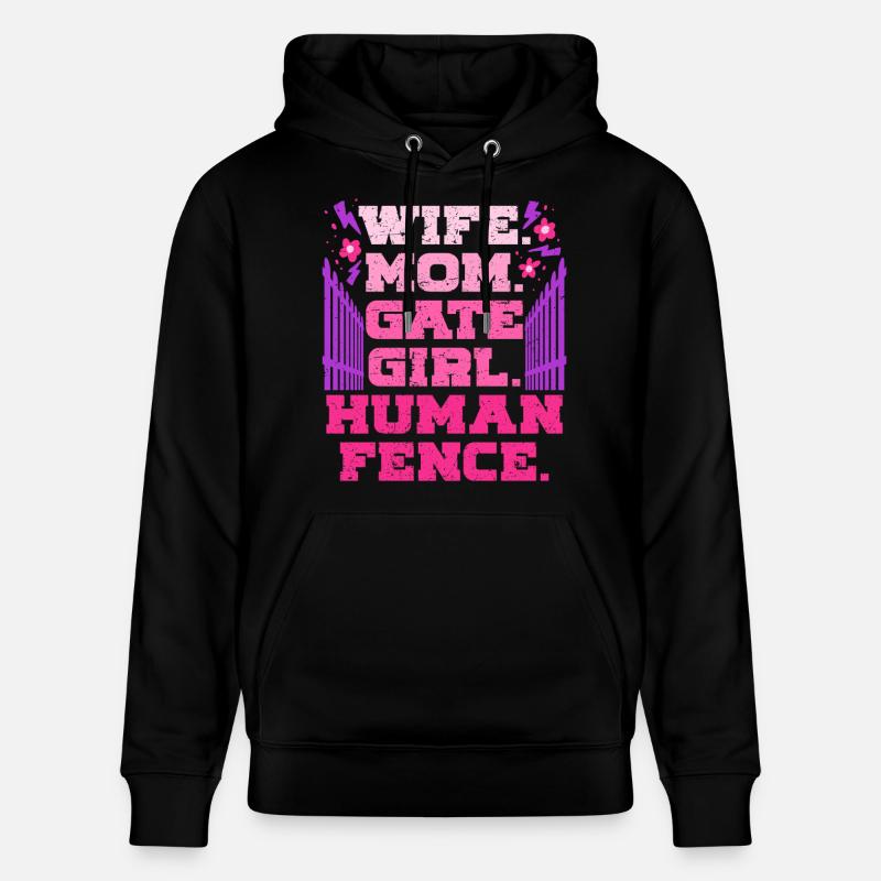 Ehefrau eines Bauern Mutter - Stanley/Stella Unisex Bio-Hoodie CRUISER  - Schwarz